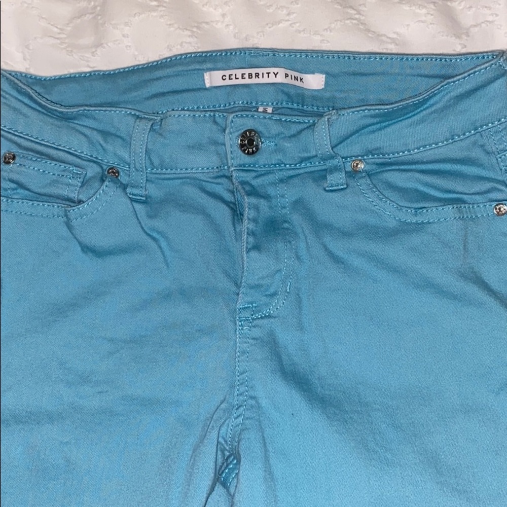 Blue pants Celebrity pink